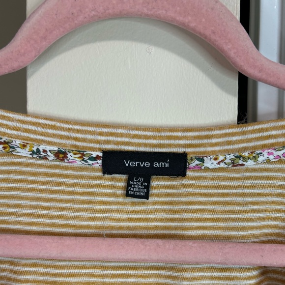 Verve Ami striped t-shirt size large - Picture 3 of 4